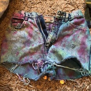 homemade tie dye shorts